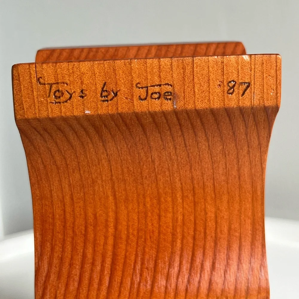 Vintage Wooden Trinket Box With Lid Signed Jewelry Small Keepsakes